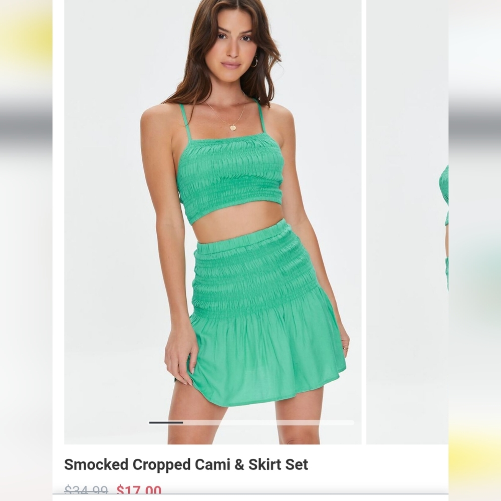 Mustard yellow matching set skirt crop top